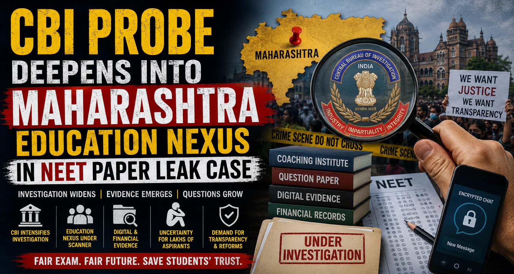 CBI Probe Deepens Into Maharashtra education Nexus in NEET Paper Leak Case